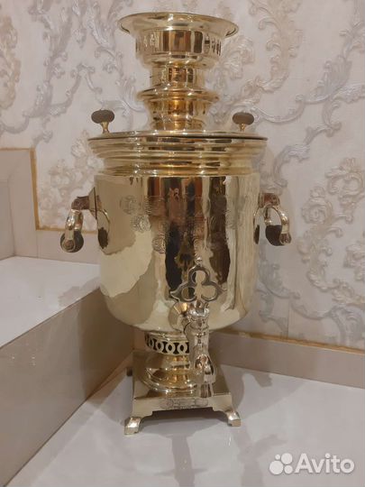 Самовар царский на дровах с печятями ростов