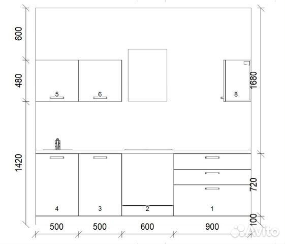 Кухня прямая