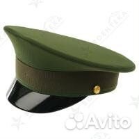 Фуражка офисная мо олива ткань габардин неукомплек