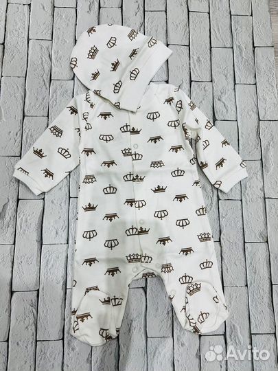 Слип с шапочкой для новорожденных 56