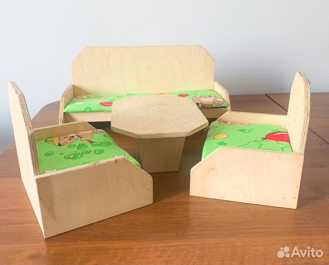 Мебель для кукол деревянная