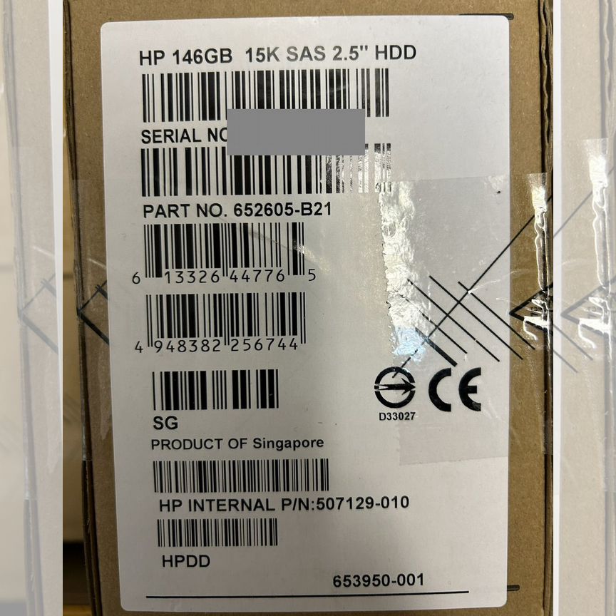 [652605-B21] Жесткий Диск Hp 146gb653950-001 G8-G9