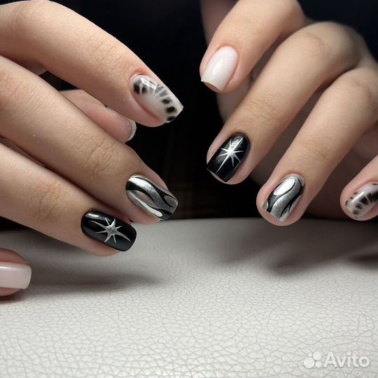 Маникюр наращивание ногтей/ крейзи дизайн