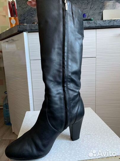 Сапоги осень весна женские 37 натуральная кожа