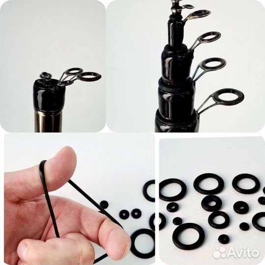 Набор силиконовых вставок для колец удилищ