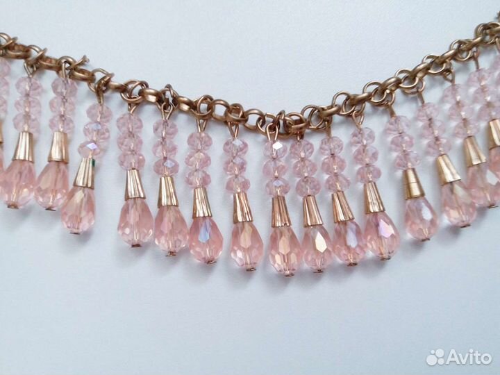 Колье розового цвета, lady collection