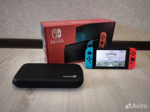 Nintendo switch rev 2 прошитая чип + sd256gb