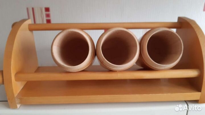 Набор для специй из натур. дерева