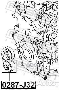 Ролик натяжной nissan x-trail t31 2007- 0287-j32