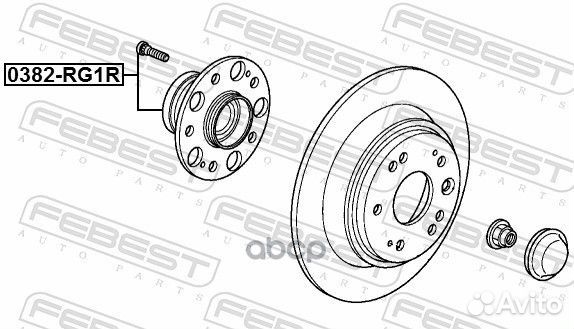Ступица задняя 0382-RG1R Febest