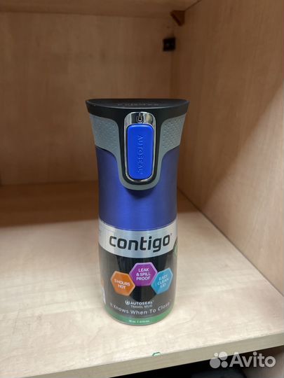 Термокружка contigo west loop синяя