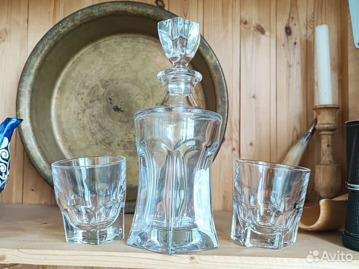 Bohemia штоф, кубики из нефрита,д/перца