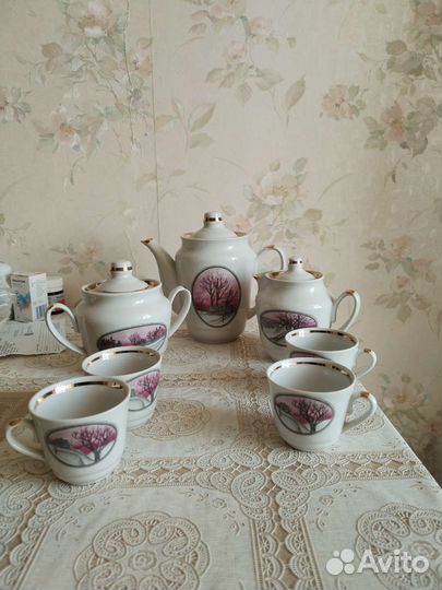 Кофейный набор из СССР, новый. 7 предметов