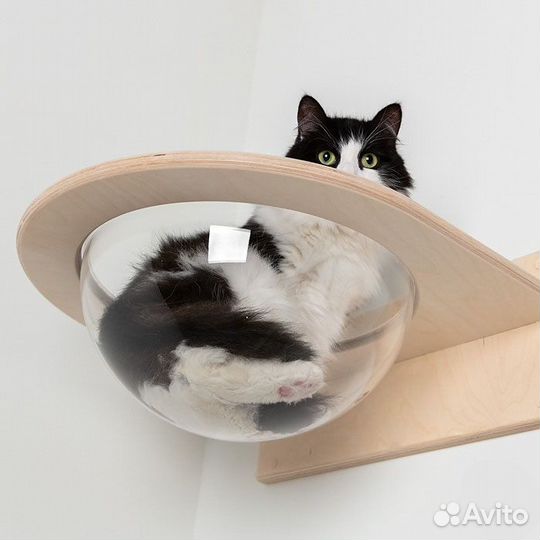 Гамак с прозрачной лежанкой для кошек