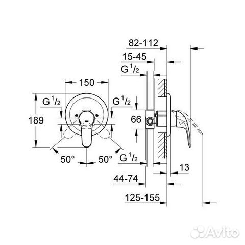 Смеситель для душа Grohe Euroeco 32742000