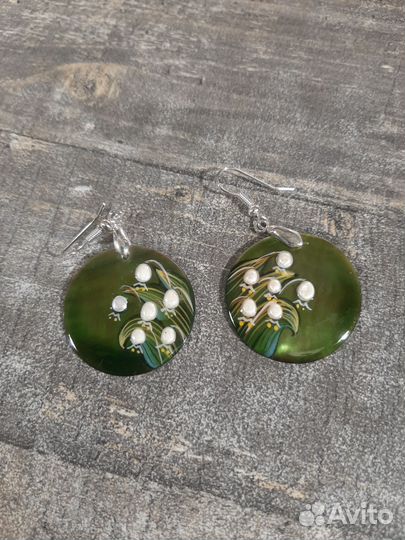 Серьги перламутровые 