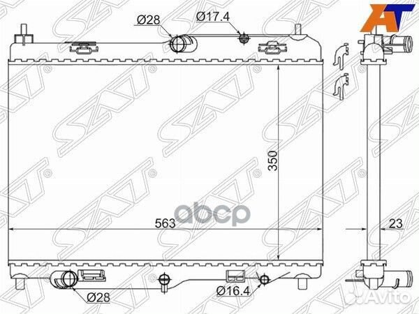 Радиатор Ford Fiesta 08-19 / EcoSport 14-23