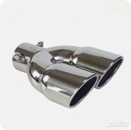 Двойная насадка на глушитель из нержавеющей стали