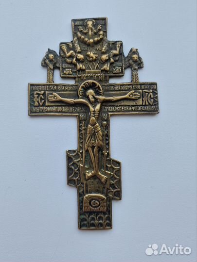 Старинный крест распятие христово, 19век