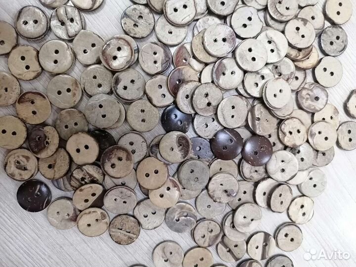 Пуговицы бракованные кокос 15 мм
