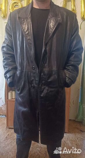 Кожаный плащ нквд