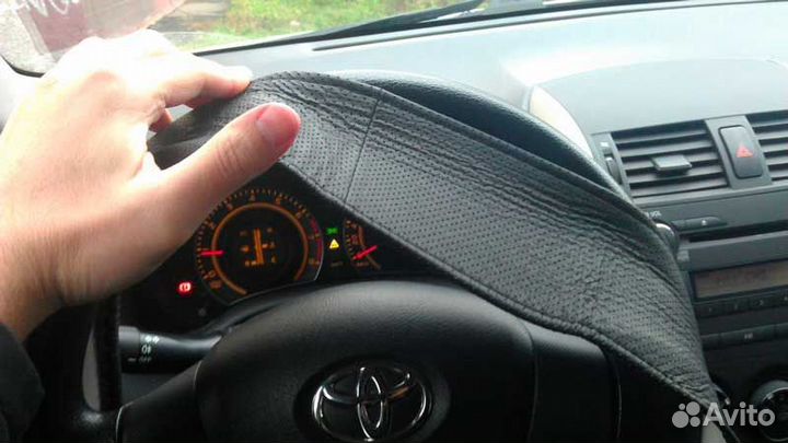 Кожаная оплетка на руль Autoprofi