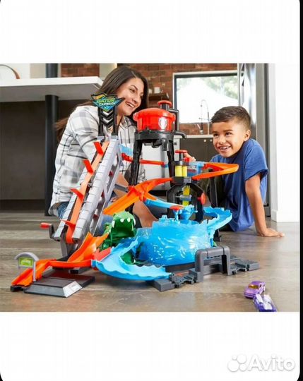 Трек хот вилс автомойка крокодил