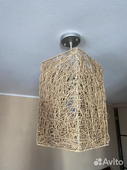 Люстра Икеа из ротанга