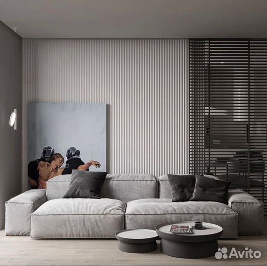 Диван с эффектом шарпея