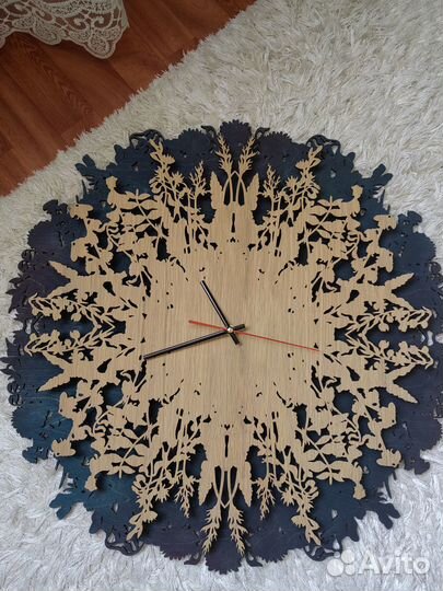 Часы на настенные большие 60 см. Дерево
