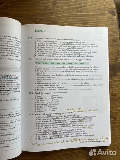 English vocabulary collocations in use