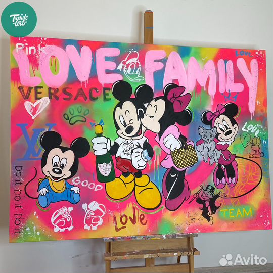 Модные арт картины акрилом под заказ лофт