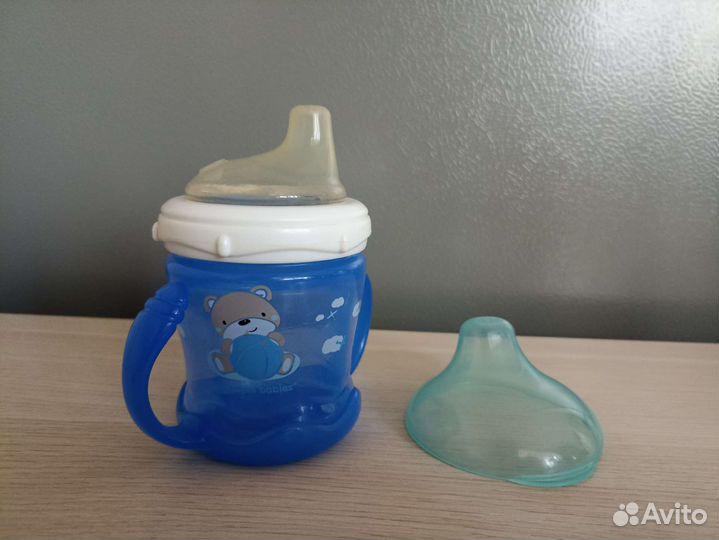 Бутылочка nuk + поильник canpol