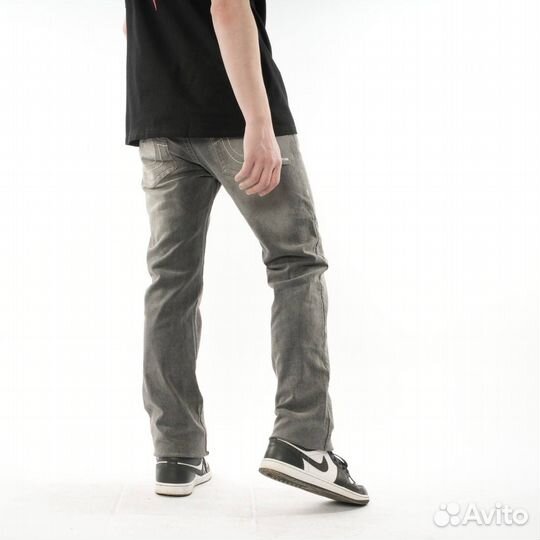 Джинсы true religion серые базовые