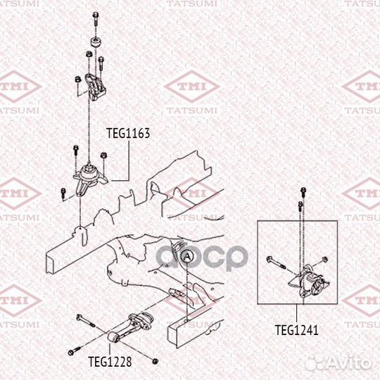 Опора двигателя TEG1163 tatsumi