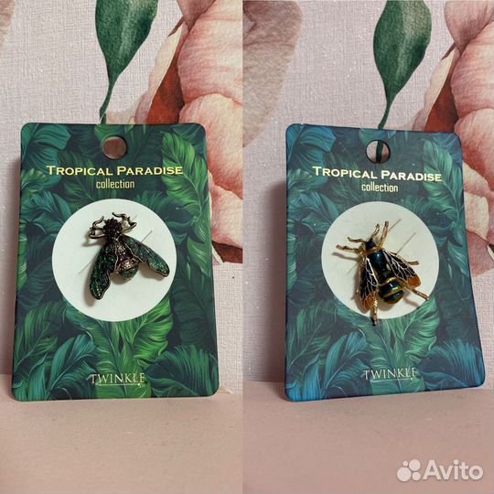 Новая брошь Пчела 2 шт в наличии