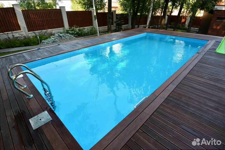 Бассейн прямоугольный полипропиленовый с гарантией