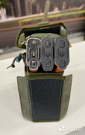 Закрытый подсумок для 2х магазинов ак, мох