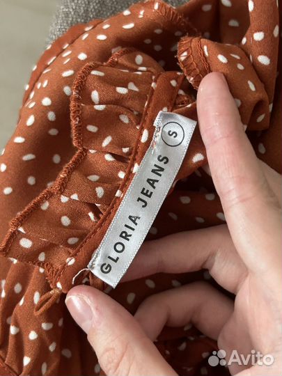 Рубашка женская в горошек размер S