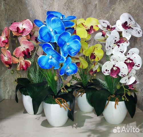 Композиция декор из искусственных орхидей