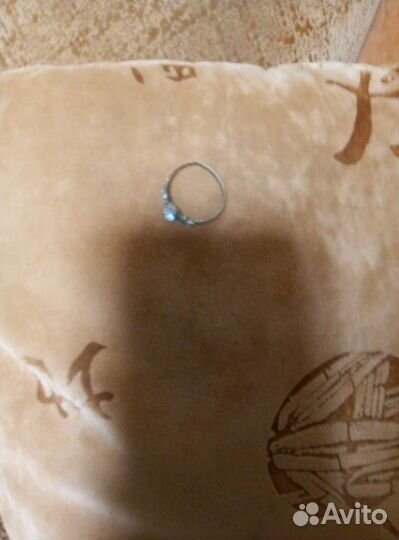 Бронзовое кольцо скамнем женское 19 в