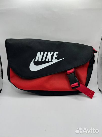 Сумка мужская NiKE на плече красная