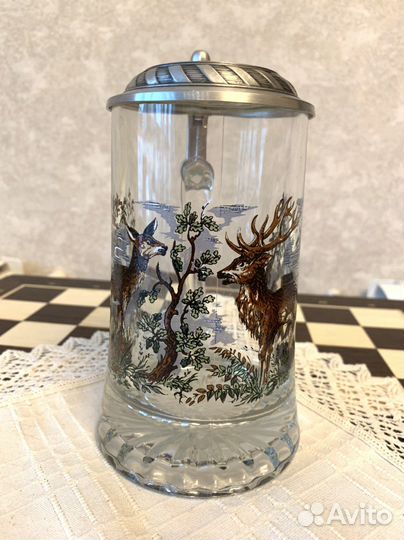 Кружка пивная с крышкой