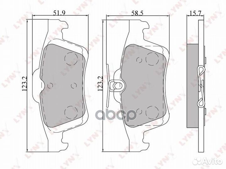 Колодки тормозные дисковые зад BD5901 lynxauto