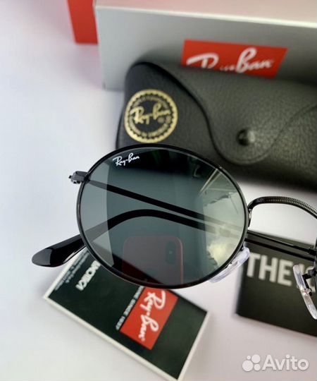 Солнцезащитные очки ray ban oval черные