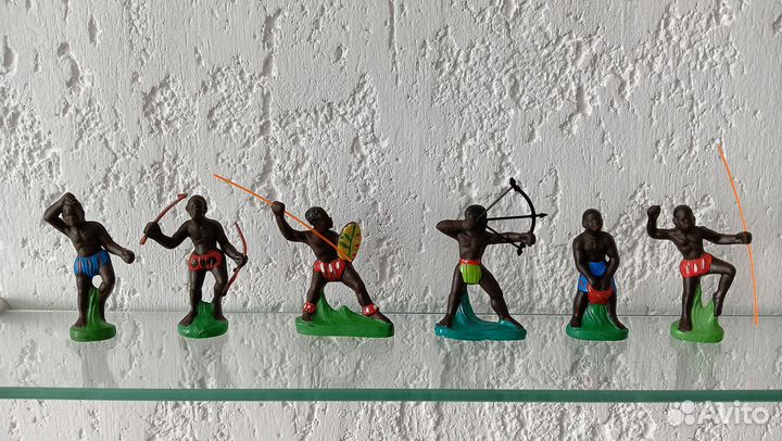 Солдатики Зулусы африканцы гдр 1988 год набор 4