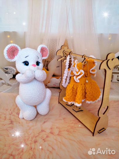 Мышка плюшевая