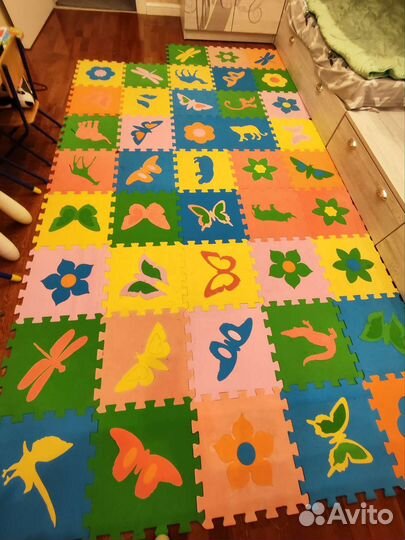 Детский коврик для ползания пазл