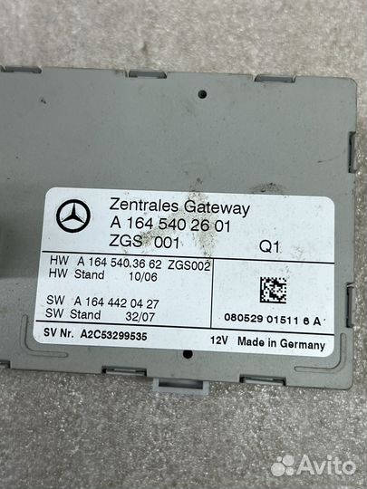 Блок ZGW ZGS W164 X164 Mercedes