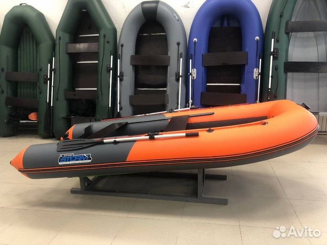 Лодка пвх Stormline Classic Air 400 графит-оранж